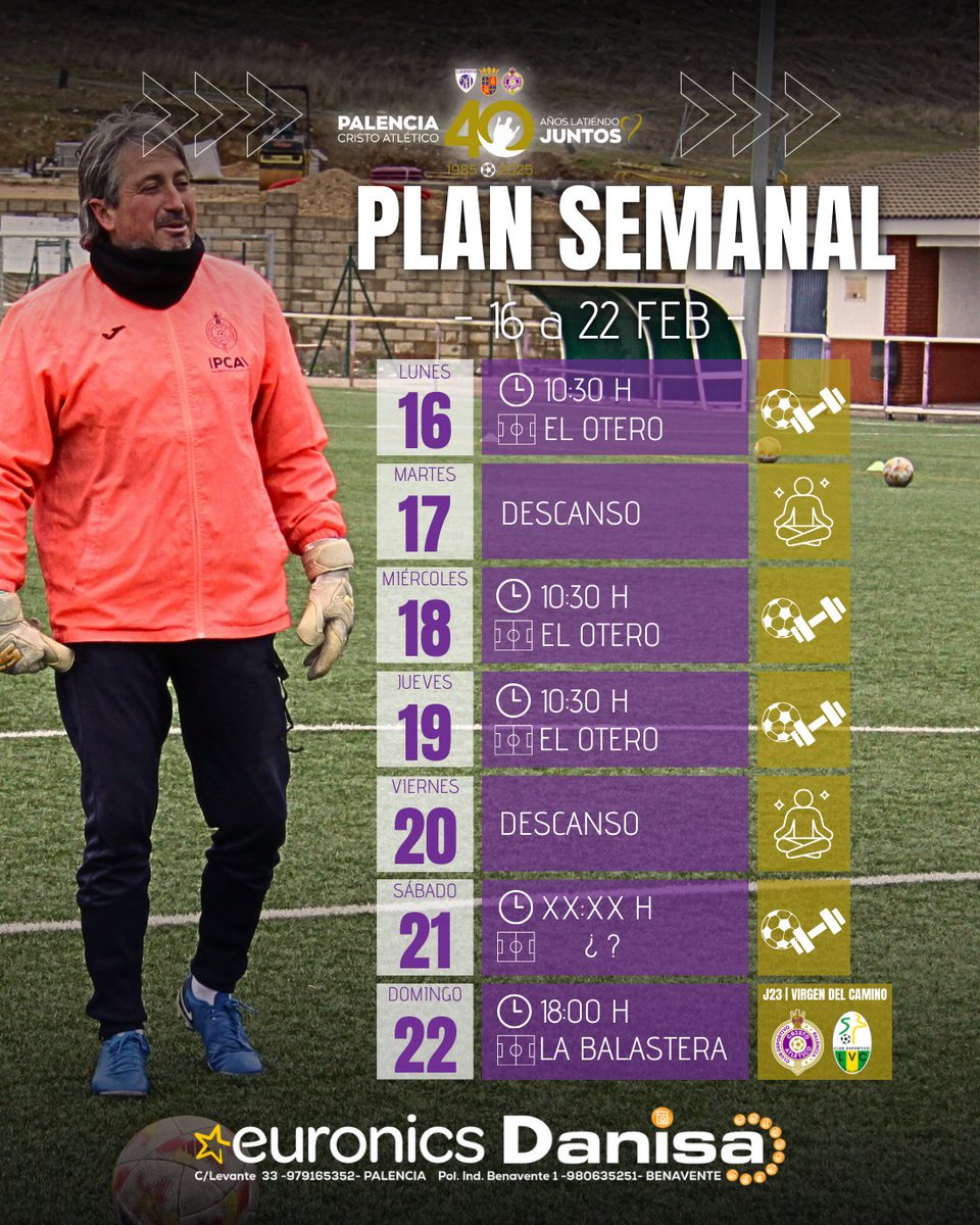 🏃ＰＬΛＮ ＳΞＭΛＮΛＬ
Comenzando una nueva semana....⏳
...preparando un nuevo reto😀🛠️💪

📢El domingo nos vemos de nuevo afición😍
“𝘐𝘯𝘴𝘪𝘴𝘵𝘪𝘳, 𝘱𝘦𝘳𝘴𝘪𝘴𝘵𝘪𝘳, 𝘳𝘦𝘴𝘪𝘴𝘵𝘪𝘳 𝘺 𝘯𝘶𝘯𝘤𝘢 𝘥𝘦𝘴𝘪𝘴𝘵𝘪𝘳”
#lahistoriacontinua ⚽️
💜#40añoslatiendo