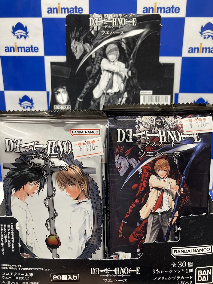 🧩グッズ入荷情報🧩】 「DEATH NOTE」 ・ウエハース 入荷しちょんよ
