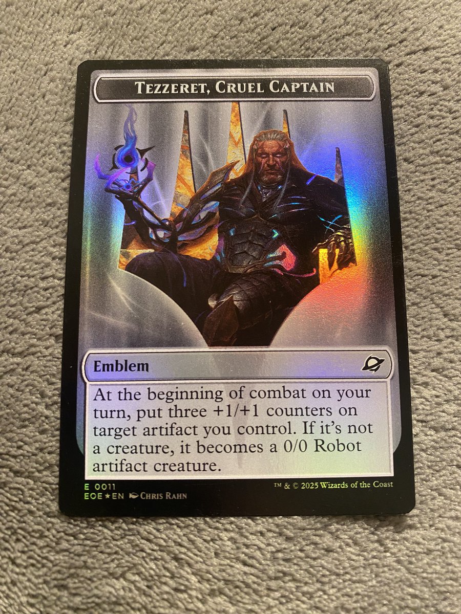 地味に入手困難だった《冷酷な船長、テゼレット》の英語FOIL版紋章