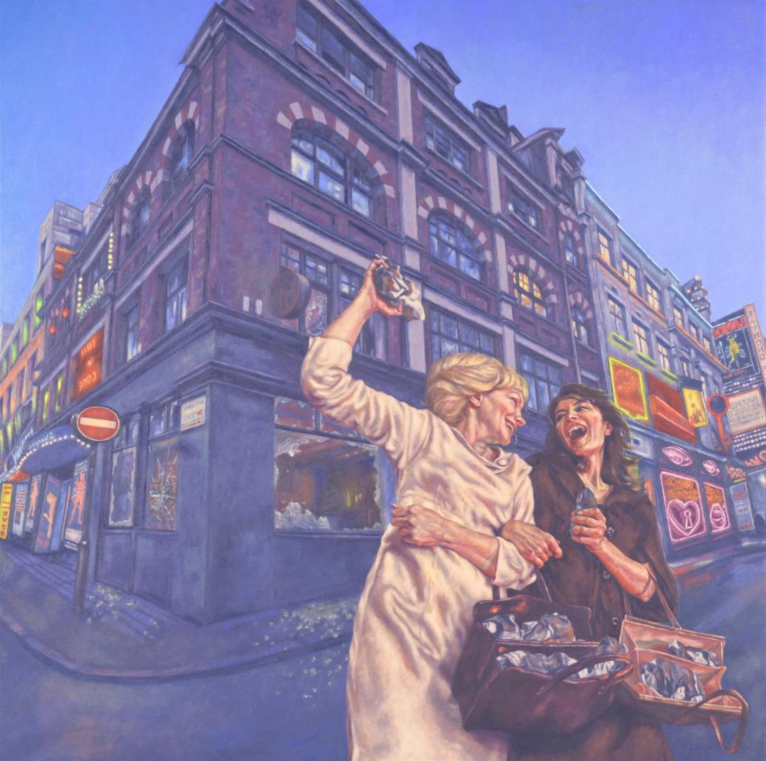 'Laughing While Smashing', Beak Street (2018) by Roxana Halls
roxanahalls.com/home.html