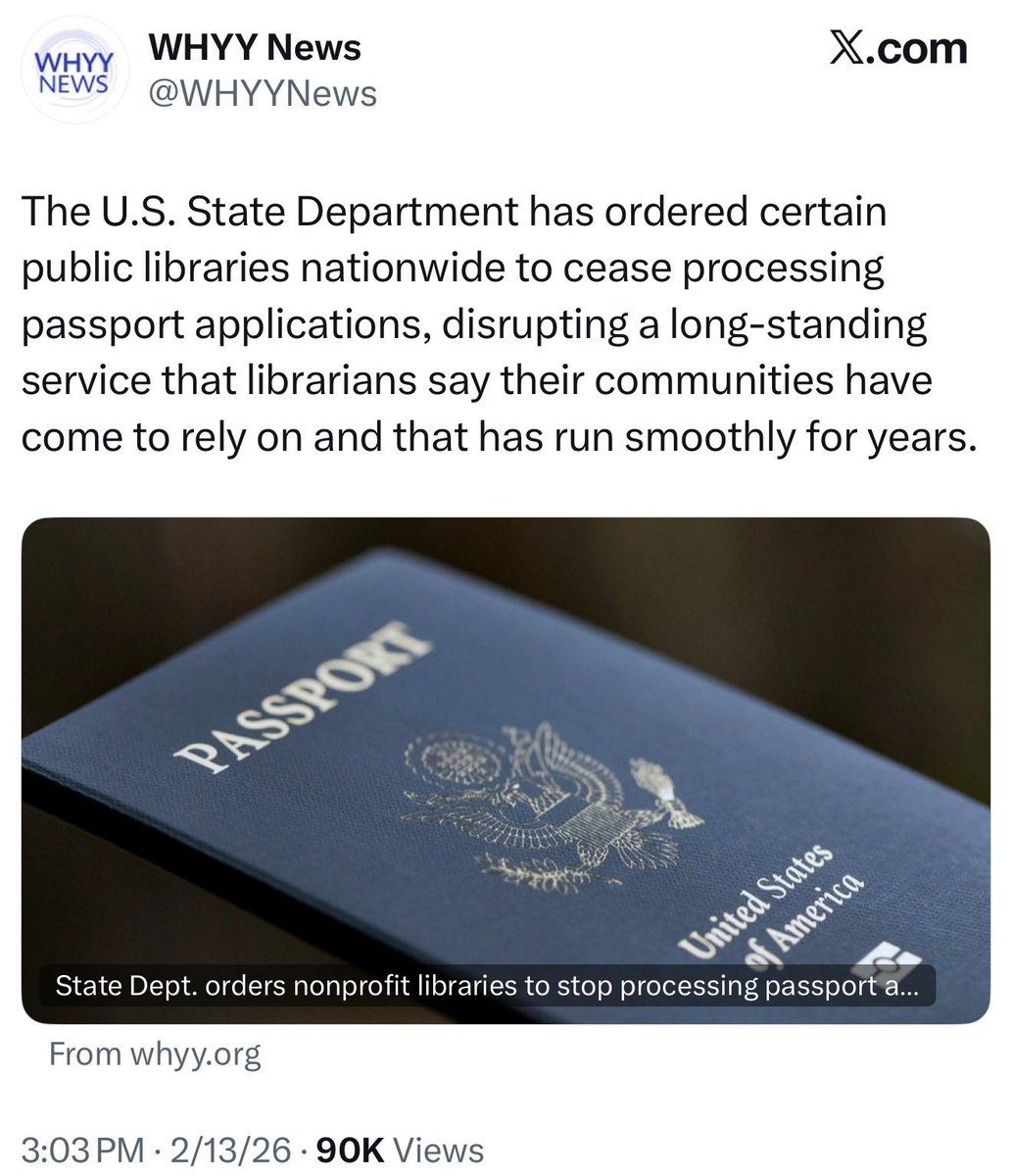 In a shock to no one, the Trump admin has made it harder to get passports now that they're trying to make passports necessary for voting.

The bullshit SAVE act is exclusively about preventing people from voting. Get fucked, maga.
