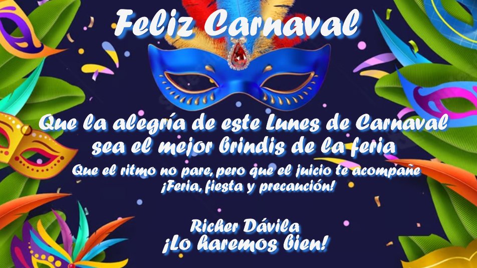 Lunes de Carnaval, tercera corrida de feria y una ciudad que late al ritmo de la fiesta. Entre luces, música y tradición, no nos queda más que desearles el mayor de los goces. ¡Que la alegría sobreabunde, pero que la prudencia siempre nos acompañe de vuelta a casa!