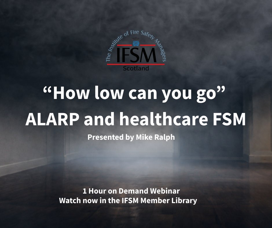 the_ifsm's tweet image. IFSM Scotland Branch “How Low Can You Go” webinar is now available to watch on the IFSM Member Library - ifsm.org.uk/member-library…

Please note: CPD certificates are not issued for on-demand webinars. #IFSM #Firesafety