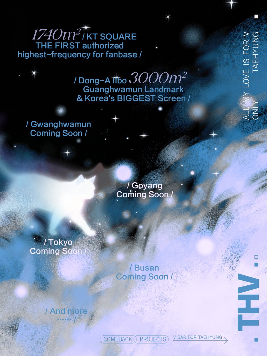 KIMTAEHYUNGBAR_'s tweet image. [ALL FOR V] BTS Comeback and World Tour Supports Preview

· Gwanghwamun
KT Square - The first authorized highest-frequency for fanbase
Dong-A Ilbo - Guanghwamun Landmark&amp;amp; Korea's BIGGEST Screen
……
· Goyang
· Tokyo
· Busan
And more……

Only for thv, coming soon🔜