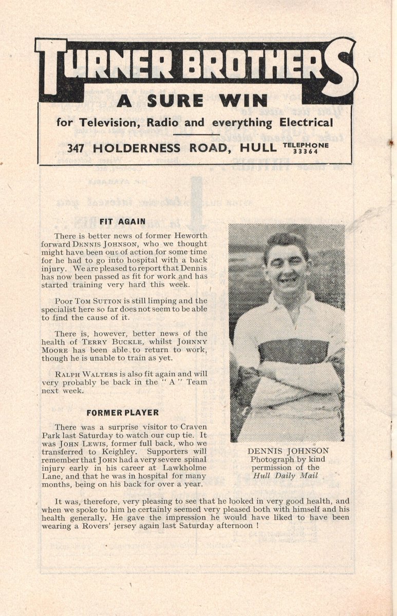 Today in 1957: Wakefield Trinity win 6-5 away at Hull KR. #RugbyLeague
