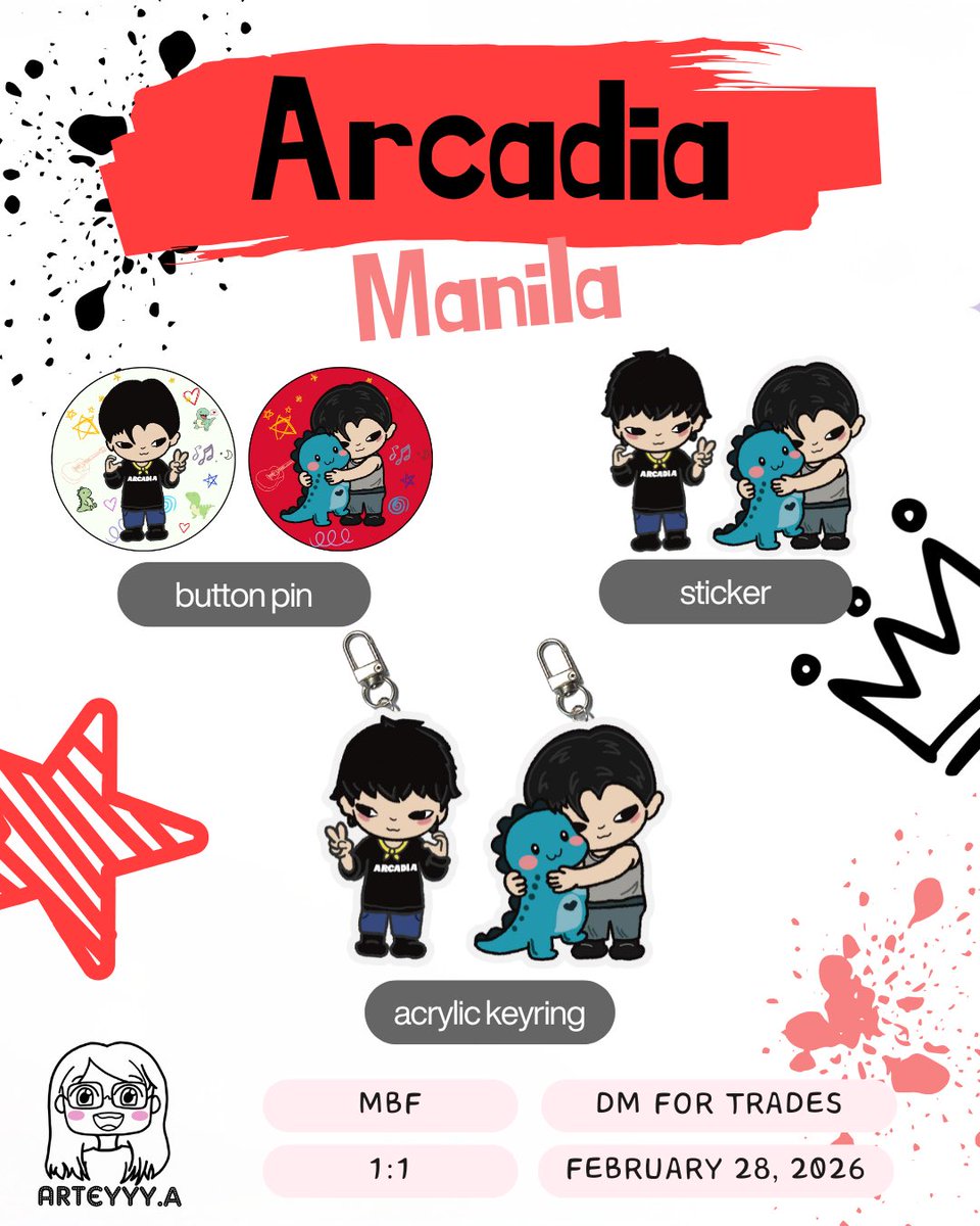Lapag ko na rin ‘to 🫣

✨ Arcadia in Manila Fan Support by <a href="/arteyyya/">arteyyy.a</a> 

🎸 MBF, like, and RT
🎸 time and loc: TBA (saan ba tumatambay sa evm?? haha as a first-timer)
🎸 limited only

See you!!😊

#ArcadiaManila #ArcadiaTour #첸 #CHEN #ARCADIAinMANILA #CHENinMANILA