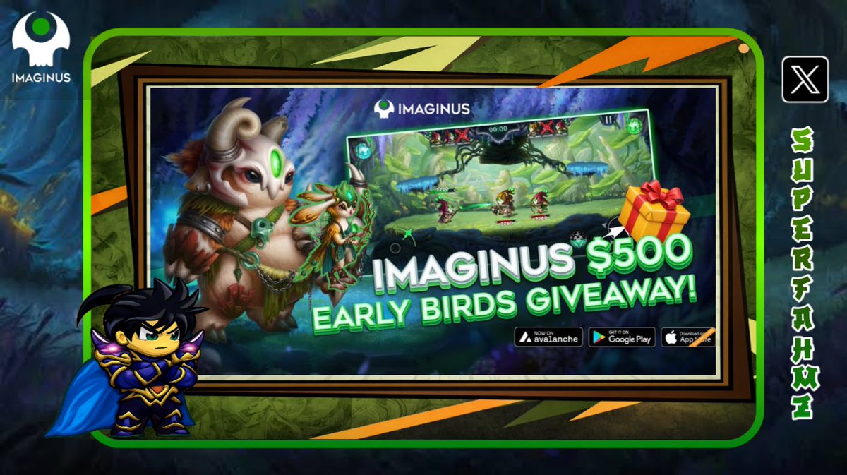 New Airdrop - Game <a href="/imaginus_2d/">Imaginus</a>

🗓️ Date: 16 Feb - 20 Feb
⛩️ How to join:
🔸Click: gleam.io/bN6op/imaginus…
🔸Complete the mandatory tasks to get access to the prize draw.
🔸The more entries you have the higher chances of winning
🔸Only 20 Winners will get $25 USDT each
#imaginus