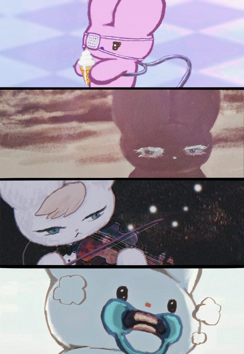 眼帯メメ　　⇨ファンシー担当

ベルベッティ⇨ビジュアル担当

パパニーニ　⇨エレガント担当

しりみみ　　⇨アングルワイダー担当