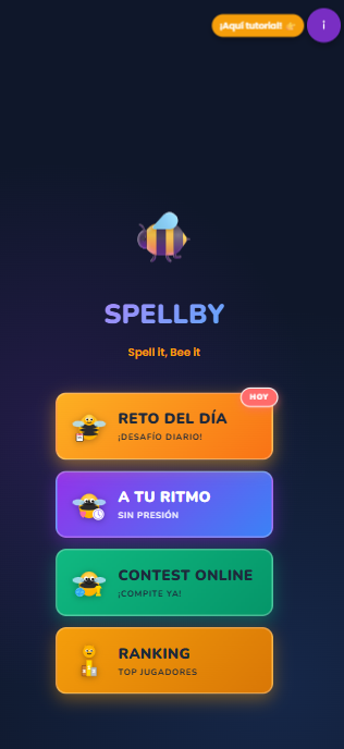 Spellby
Este finde publiqué una app educativa para los chavalucos (sobre todo primaria y ESO en niveles A1 y B1 Preliminary) aunque cualquiera la puede usar por supuesto si quieres poner a prueba tus conocimientos sobre todo de vocabulario.
El origen es que mis hijas tienen