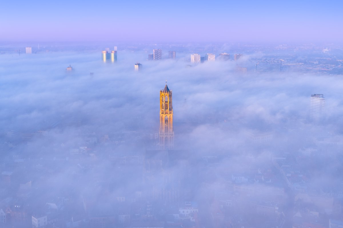 A tribute to the #domtoren #utrecht. Ever since the scaffolding was removed I made it my mission to capture my favorite church tower from different and original angles. These were all shot in the last few months. Using the tower as a canvas for fog, rain, snow and the moon