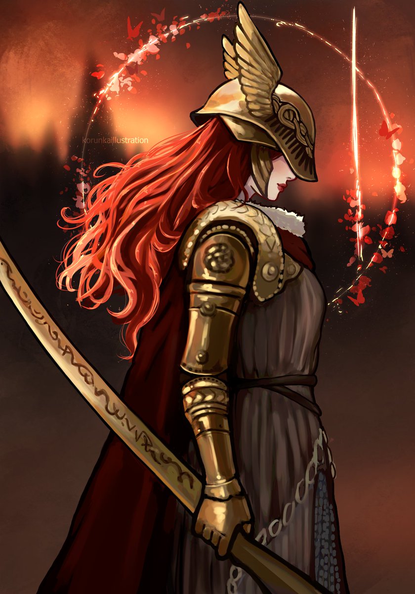 GoldieKorunka's tweet image. Malenia, Blade of Miquella fan art 🦋
#ELDENRING #FromSoftware