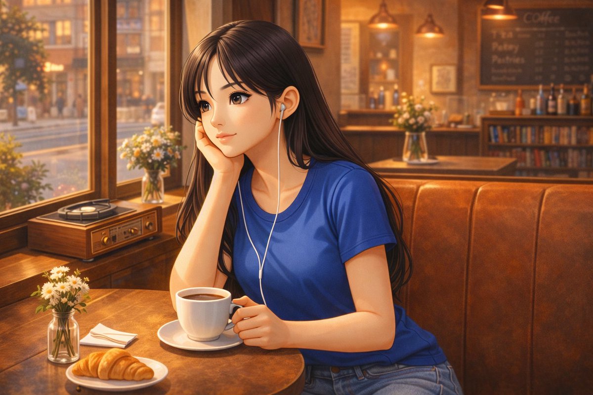 DailyLofi73311's tweet image. ☕ There are coffees that warm more than your hands… they warm your soul. 🤎
Between the window light and a quiet sip, the world slows down. ✨
#lofiaesthetic #coffeemood #calmvibes #sliceoflife #chillmusic #softmoments