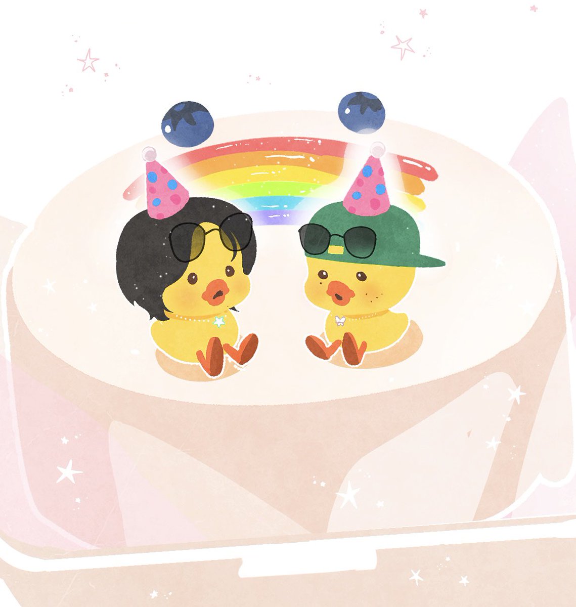 🎂🌈🐤🐤