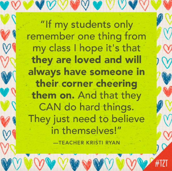 teacher2teacher's tweet photo. Here's the most important lesson T Kristi Ryan teaches: https://t.co/a3mK4944C2