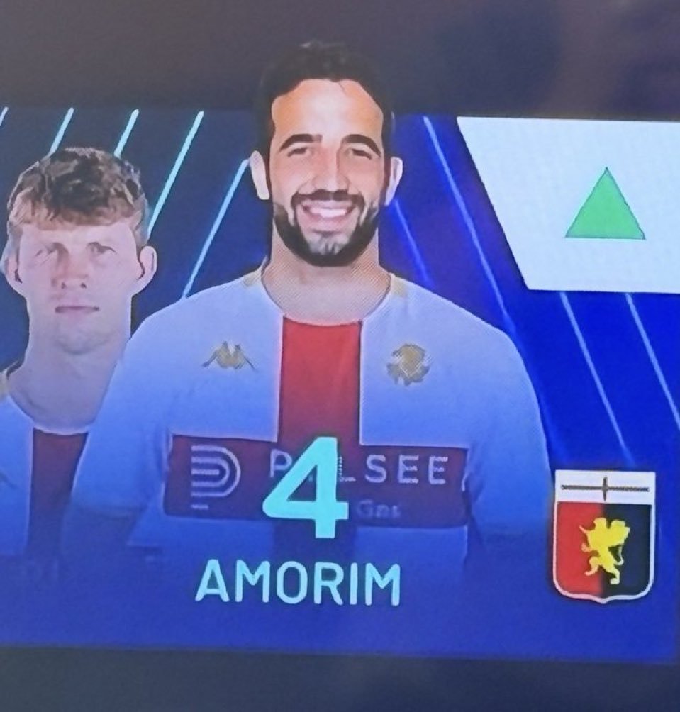 🚨🚨| Alex Amorim made his debut for Genoa against Cremonese and the Serie A graphics team reportedly introduced him as Ruben Amorim in a Genoa shirt. 🇮🇹🤯

[<a href="/TheSun/">The Sun</a>]