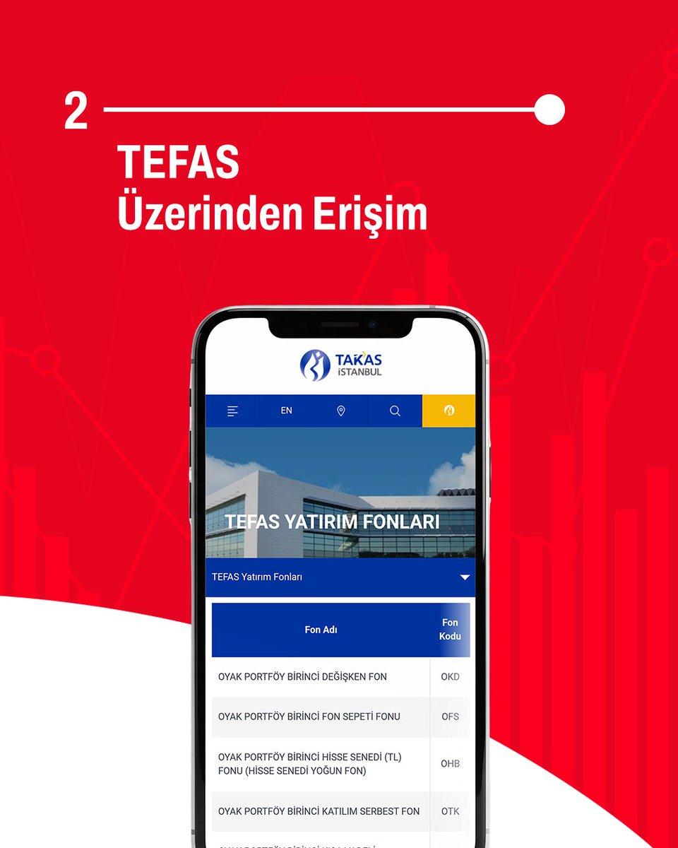 Yatırım fonlarına erişim çoğu zaman karmaşık algılanabiliyor. Oysa erişim süreci sanıldığı kadar zor değil.

OYAK PORTFÖY fonlarına; OYAK YATIRIM’da hesap açarak ya da TEFAS üzerinden erişebilirsiniz.

Detaylı bilgi için 0212 319 14 00 numarasından bize ulaşabilir ya da web