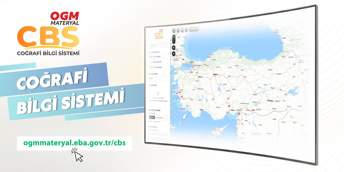 🌍 “OGM Materyal CBS Platformu”yla Harita ve Veri Tabanlı Öğrenme Dönemi 🗺️

Türkiye Yüzyılı Maarif Modeli vizyonu doğrultusunda geliştirilerek erişime açılan “OGM Materyal CBS (Coğrafi Bilgi Sistemleri) Platformu”;

📌 Öğretmenlere derslerini zenginleştirecek uygulama