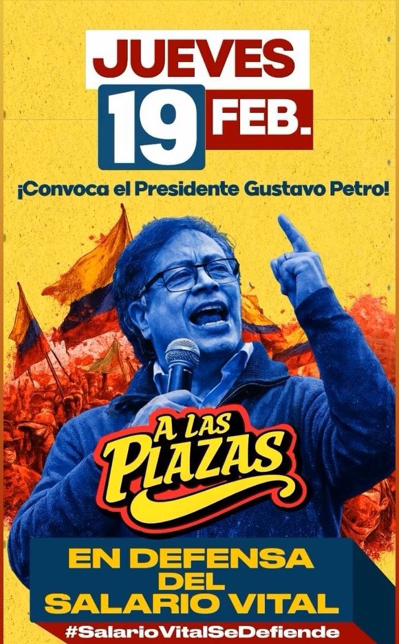 Todos a las calles a defender el "Salario Vital" #SalarioVitalSeDefiende #SalarioMínimo un magistrado que se gana 60 millones al mes le indigna que un trabajador gane lo justo….