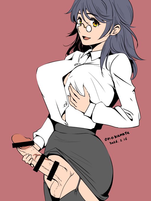 どちらも片手じゃ足りない。 #futanari #ふたなり