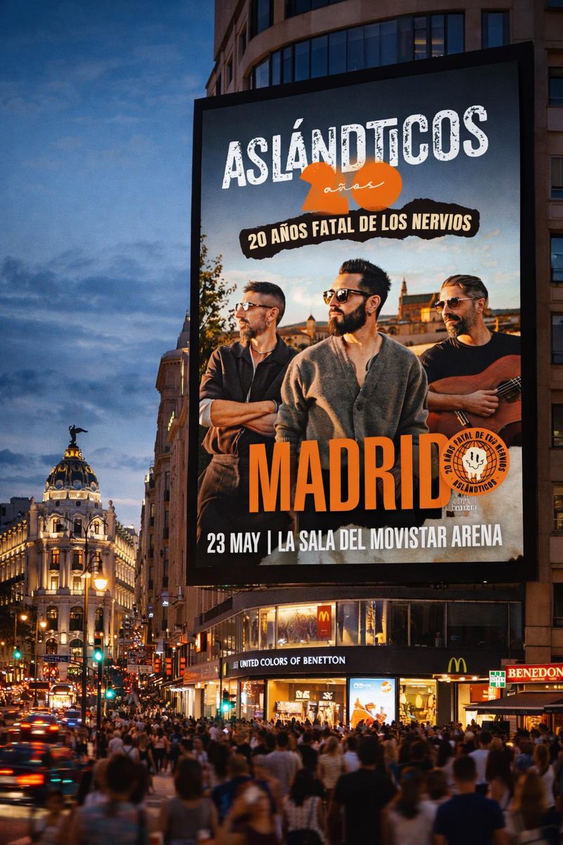 RT:  🔥 TOD@S A MADRID!!!!

tickets.aramusicgroup.com/aslandticos-la…

#aslandticos #20añosfataldelosnervios #conciertosmadrid #musica #madrid