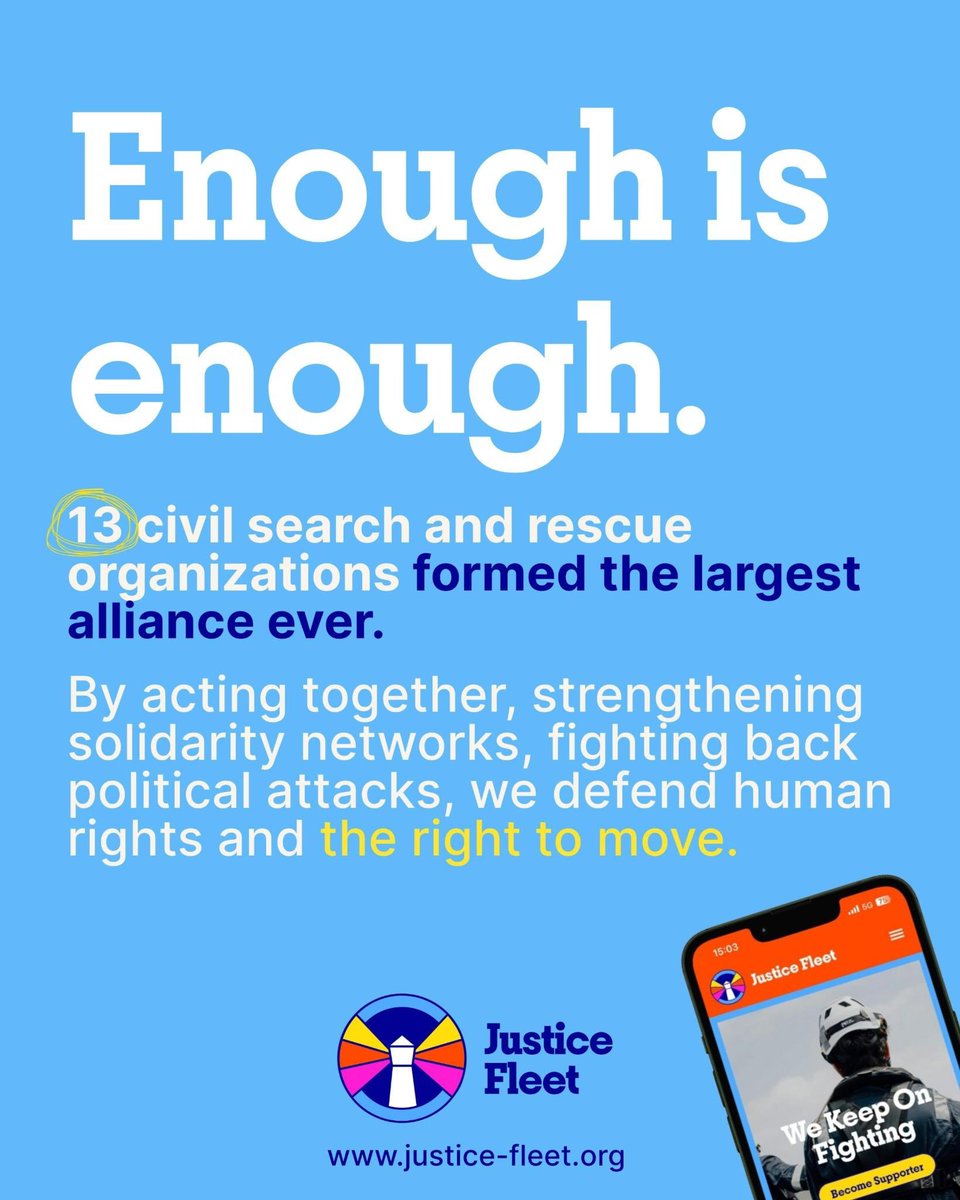 Aumentano i morti in mare, ma il governo italiano blocca le navi di soccorso.

#Humanity1 è detenuta per 60 giorni perché l'equipaggio non ha comunicato con le milizie libiche.

Con la Justice Fleet continueremo a lottare insieme e a difendere i diritti umani in mare! (Segue ENG)