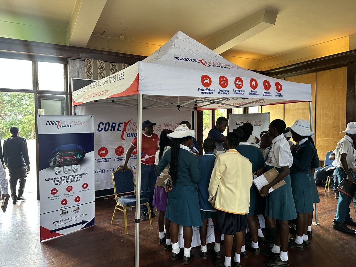 corexinsurance's tweet photo. The event provided a valuable platform to engage with students, teachers, and school heads from various schools across Mutare, where we offered career guidance and connected with fellow exhibitors representing diverse organizations. https://t.co/Nmx0C38Yln