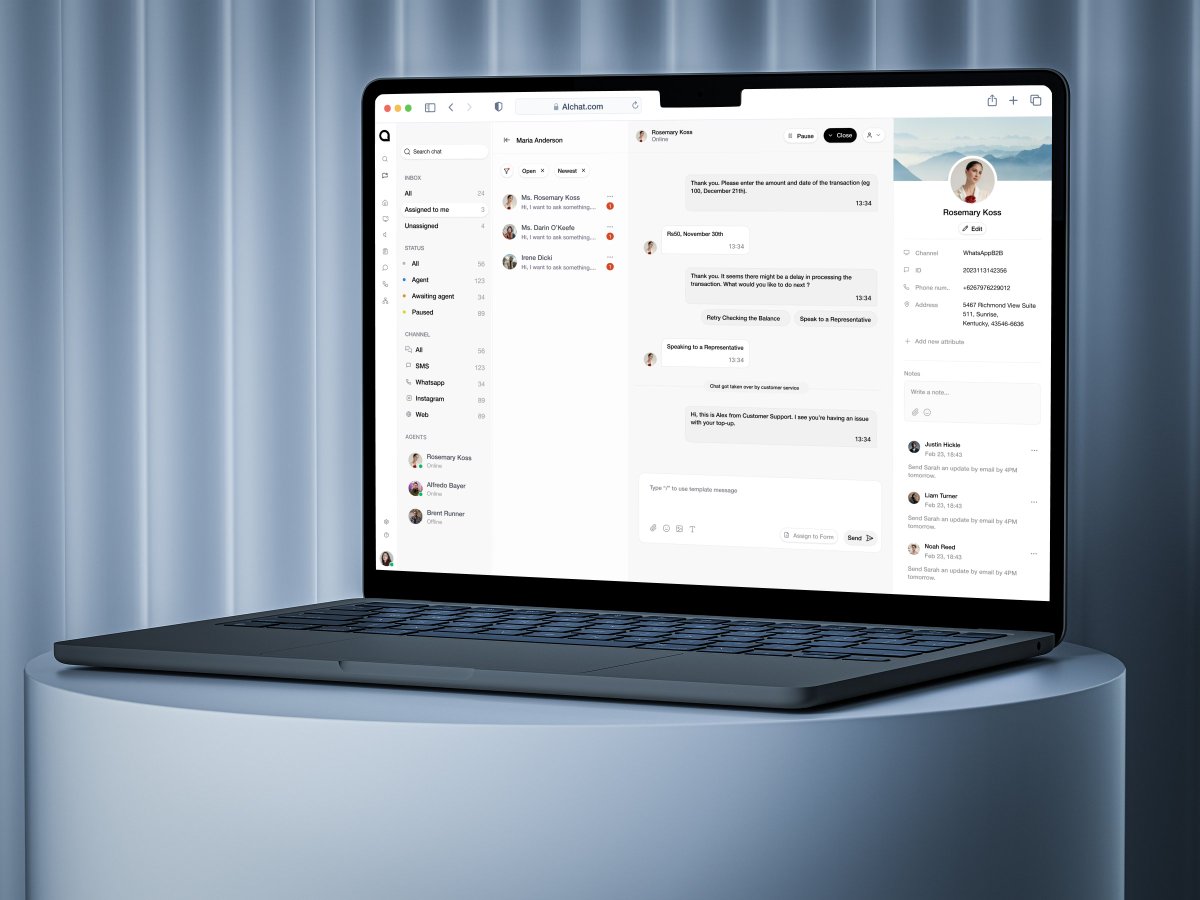 airzonagency's tweet photo. Alchat – Customer Support Dashboard

https://t.co/ntzxpv9EWX

#uidesign #uxdesign #dashboarddesign #saasdesign #webappdesign #chatui #customersupport #crm #messagingui #productdesign #interfacedesign #minimalui #cleandesign #modernui #figmadesign https://t.co/N54LzRoN8Q