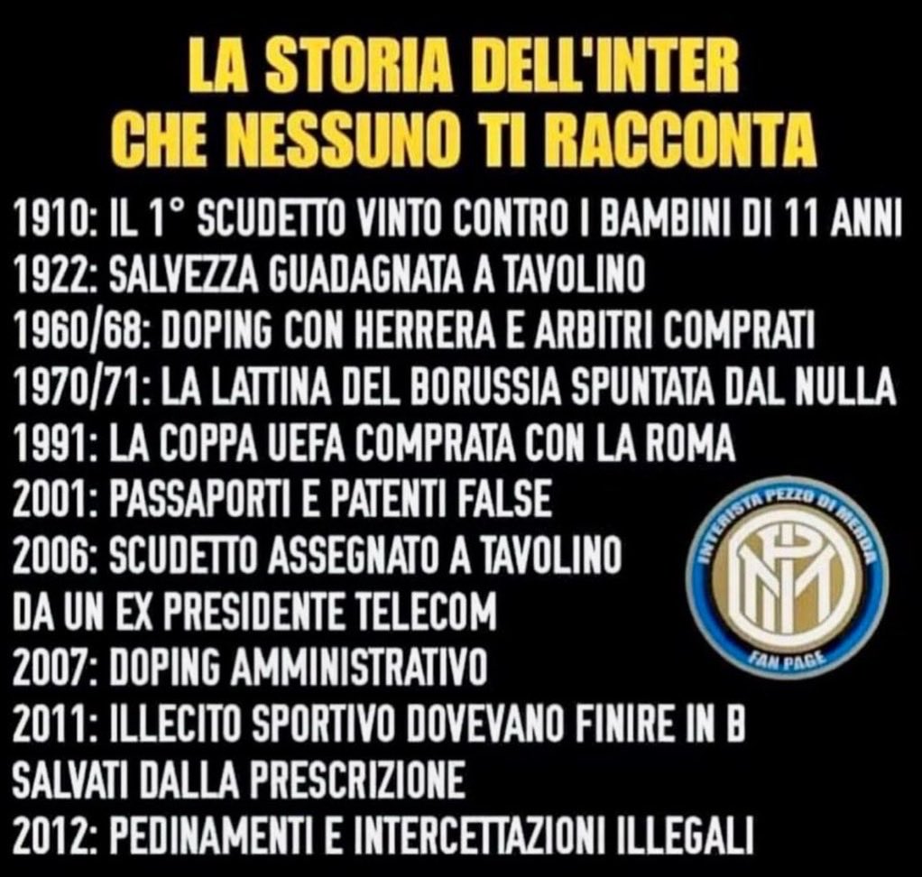 ChrisJames27_'s tweet photo. @mirkonicolino Ha ragione: la Storia dice che Facchetti parlava con gli arbitri per avere favori https://t.co/zh8pH72OZ8