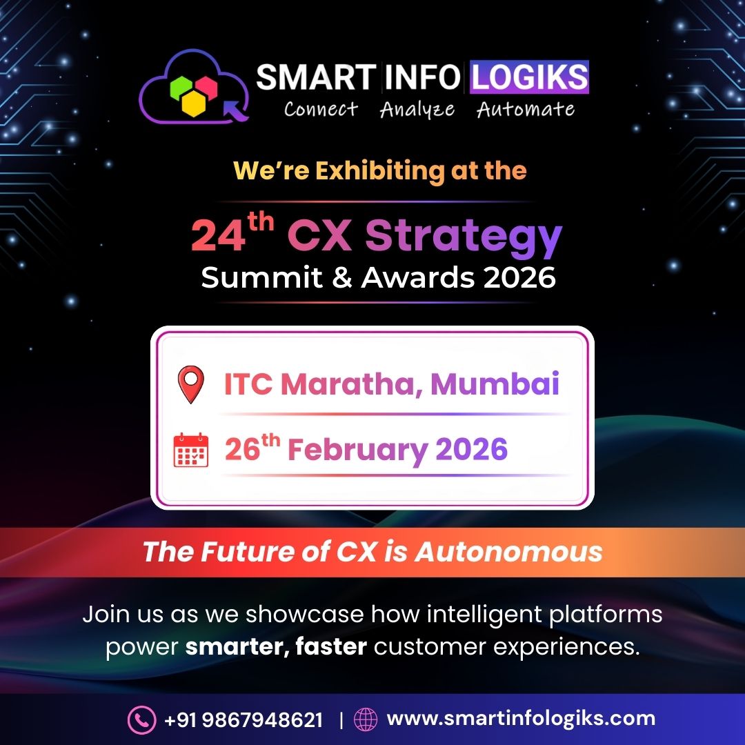 smartinfologiks's tweet photo. Excited to exhibit at the 24th #CXStrategy Summit &amp; Awards 2026!
CEO Ms. Kshyana Prava (Mita) &amp; CTO Mr. Bismay Mohapatra will showcase how #HyperBOTs power Autonomous CX.
📍 ITC Maratha, Mumbai 
📅 26 Feb 2026 https://t.co/MjzMIHY9lh