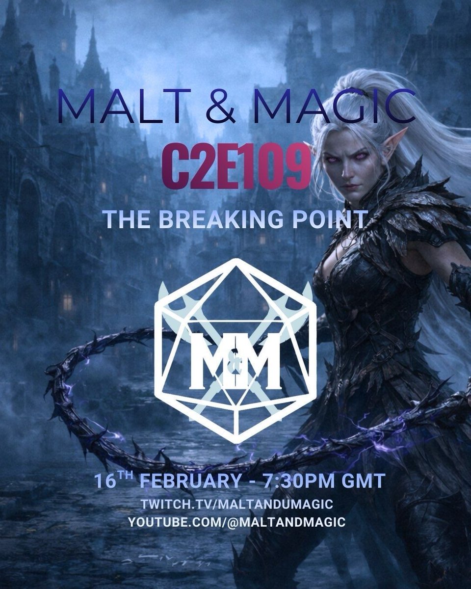 malt_magic's tweet photo. The face off is on. She is way more powerful than us which will make it so much better when we take her down. #maltandmagic on #Twitch #youtube #podcast and #patreon
#TTRPG #ActualPlay #DungeonsAndDragons #MaltAndMagic #TabletopGaming #FantasyRoleplay #WorldBuilding https://t.co/9WBmbIFBzY