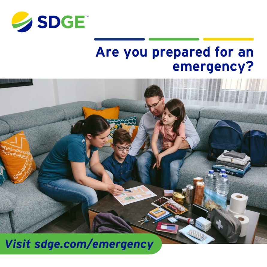 Are you prepared for storms? Create a home disaster plan and practice evacuating to be prepared on a moment’s notice. Learn more at sdge.com/emergency. #SDGE #SDGEassist
