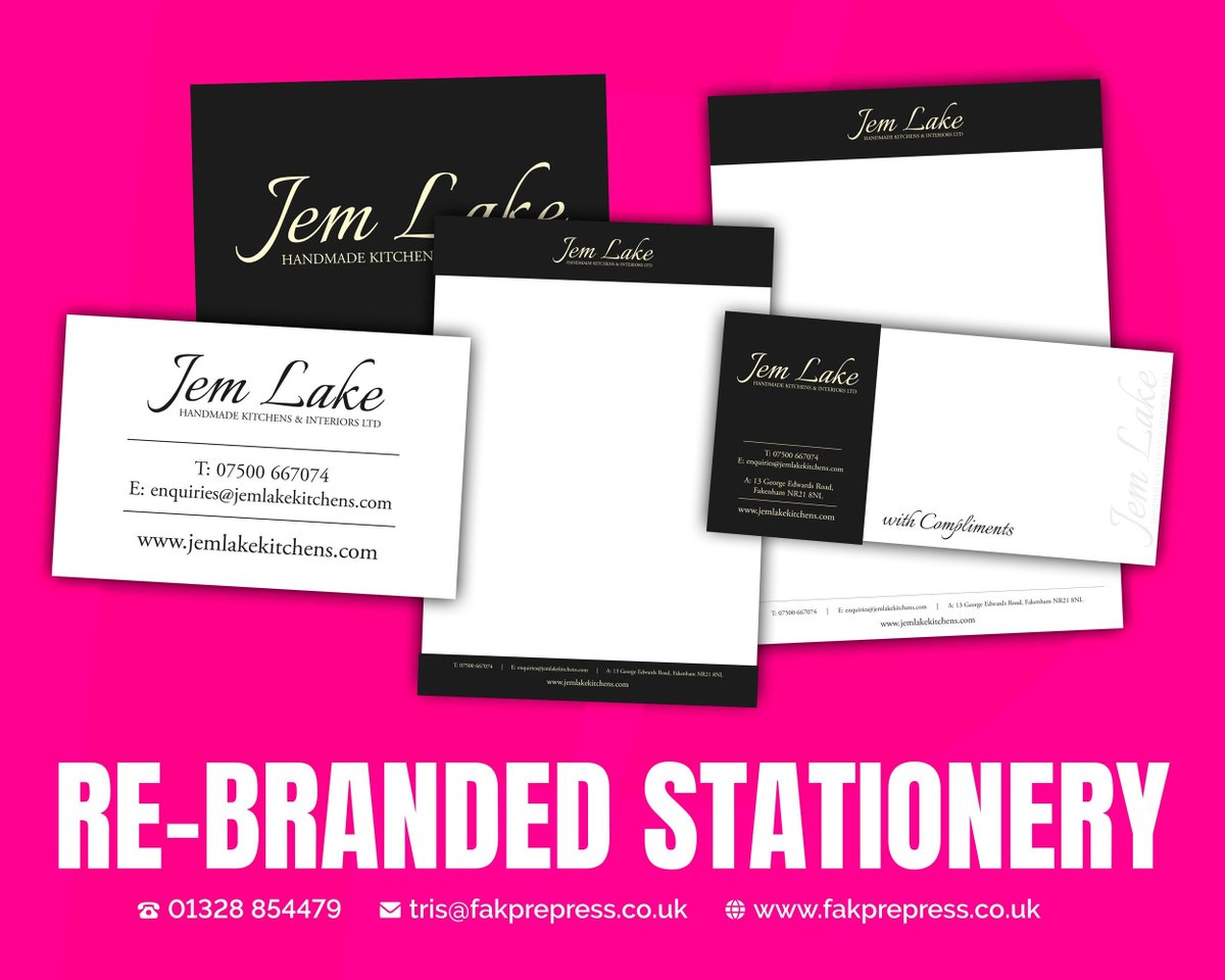 Jem Lake approached us to carry out a 𝐜𝐨𝐦𝐩𝐥𝐞𝐭𝐞 𝐫𝐞𝐛𝐫𝐚𝐧𝐝 𝐨𝐟 𝐡𝐢𝐬 𝐬𝐭𝐚𝐭𝐢𝐨𝐧𝐞𝐫𝐲 to reflect his new branding, including business cards, letterheads, and compliment slips. 

#websites #webupdates #design #print #branding #logo #advertising #canvas #photo