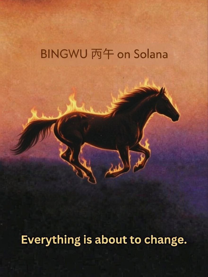 AlphaImpaler's tweet photo. Good morning, it’s time to join $Bingwu @bingwusolana community 

Check it out 🤝

$Bingwu @bingwusolana #Bingwu 

The Fire Horse 🐎🔥

​$BINGWU is the 2026 movement

✅ https://t.co/7ksS8SG2lP
✅ @MEXC_Official | @KCEX_Official | @fourtislisting | @WEEX_Official | @MoonerHive l @CoinMun 
✅ Raydium/Jupiter (Verified on @pumpdotfun 💊)
✅@phantom verified 
✅ AMA & X Space Ongoing 🎤
✅ 6,000+ Holders (Holding Strong! 💎)
✅ 3,000 Telegram Members & Growing
✅ Dedicated & Solid Dev Team

​Coming Soon:
⏳ CoinMarketCap (CMC) Listing
⏳ Moonshot Integration
⏳ Next-Gen CEX Expansion

​Join the Herd:
🔹 TG: https://t.co/rgaW9A04BD
🔹 X: @bingwusolana

​CA: DMYNp65mub3i7LRpBdB66CgBAceLcQnv4gsWeCi6pump