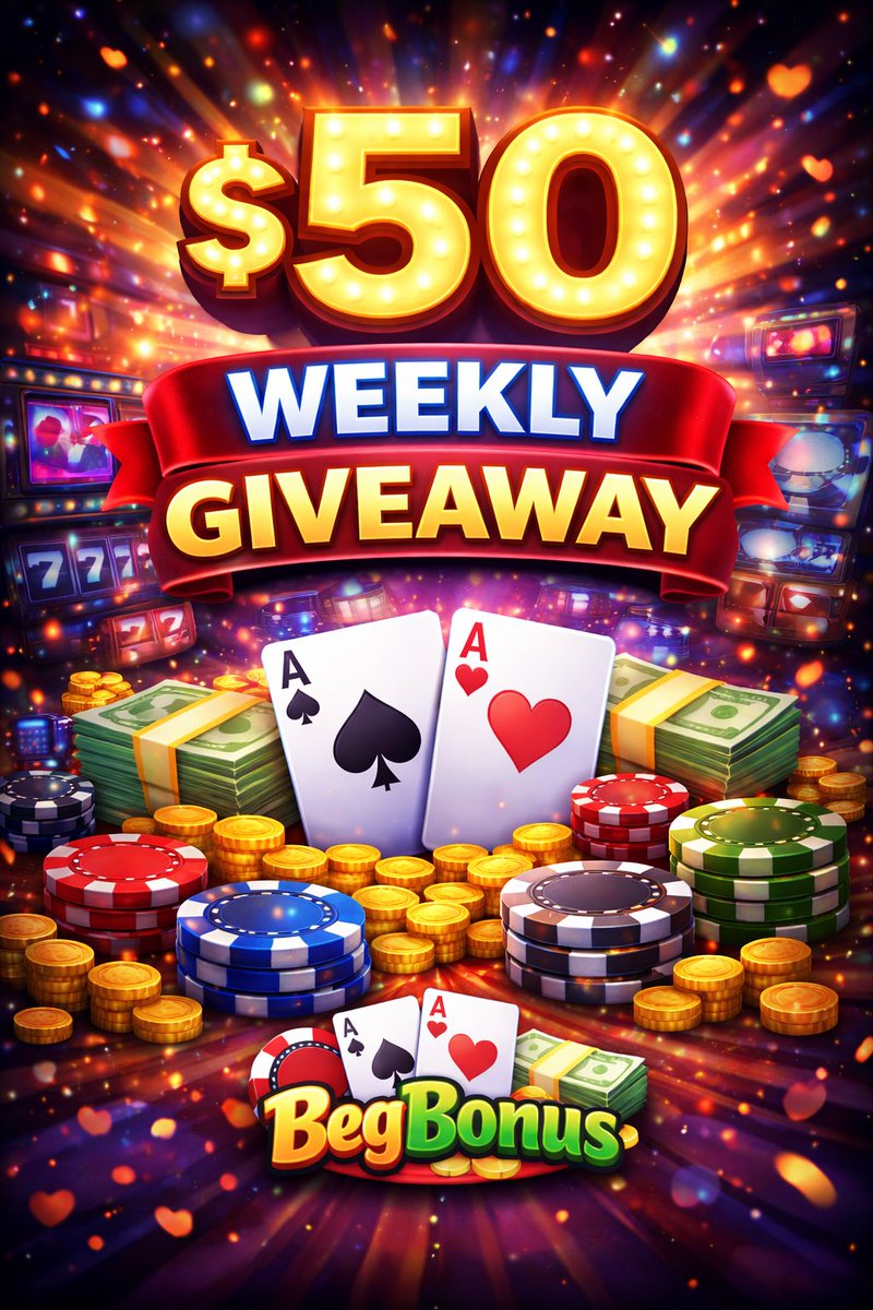 💸 $50 $BTC WEEKLY GIVEAWAY 💸

One click.
One repost.
One lucky degen wins $50.

To enter:
❤️ Like
🔁 Repost
👣 Follow

Good luck 🎰

BegBonus - Your #1 degen buddy 🎲🔥
From first spin to true degen 🎰💎

👉 Sign up here:
stake.com/?offer=beg

#Giveaway #BTC #Stake