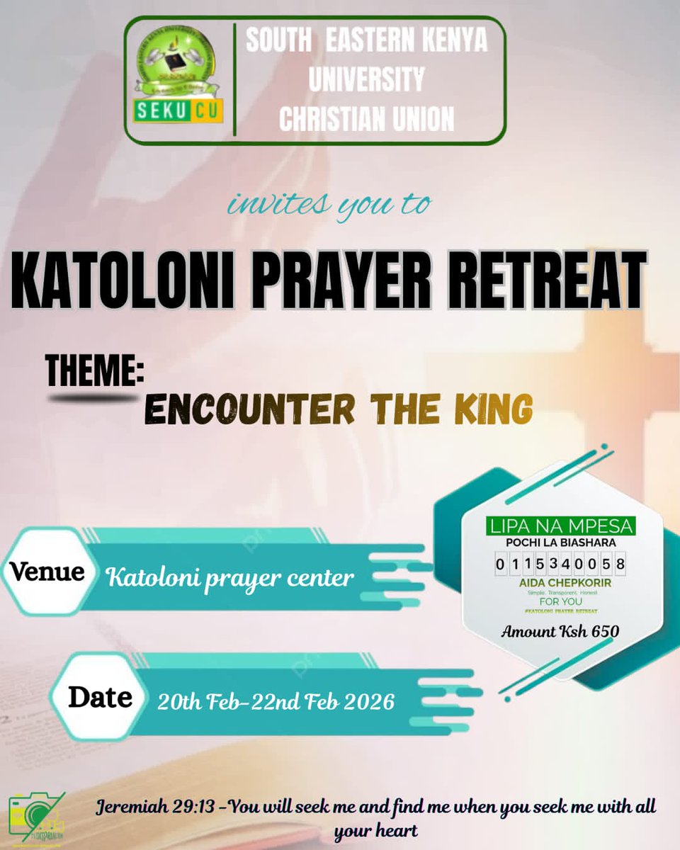 Sekucumain's tweet photo. Who's ready to encounter the King? Drop  or  if you're coming, and tag that brother/sister who must not miss this!  See you at Katololon! #EncounterTheKing #SEKUCU #Katololon #PrayerRetreat #JesusIsKing https://t.co/YUMAc2F3L2