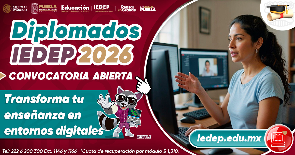 Renueva tus prácticas educativas con estrategias digitales, en una formación alineada a #PensarEnGrande con elimpulso  del <a href="/Gob_Puebla/">Gobierno de Puebla</a>, encabezado por <a href="/armentapuebla_/">Alejandro Armenta</a>, y la presidenta @claudiashein, #PorAmorAPuebla.
