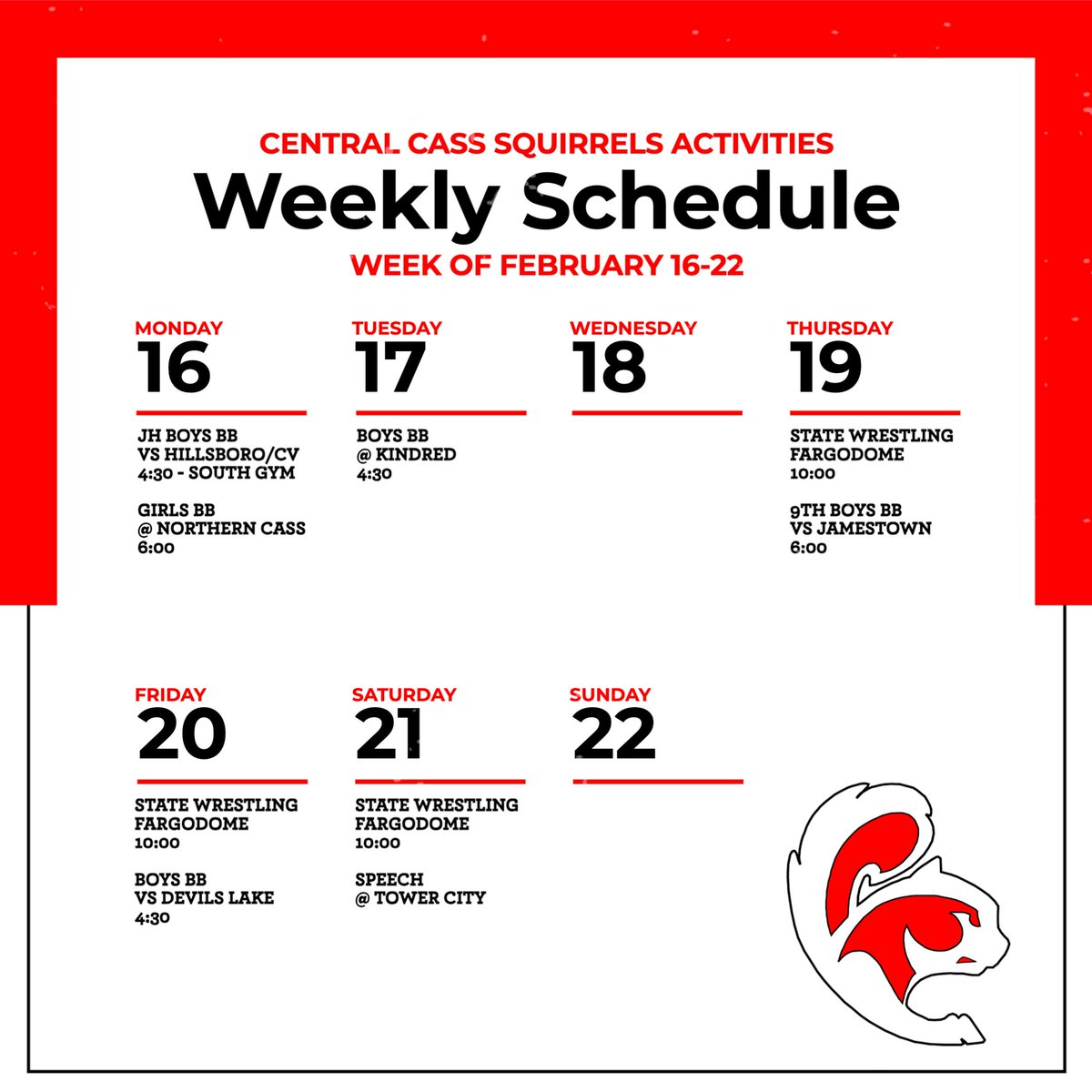 Central Cass Squirrel Activities tweet media