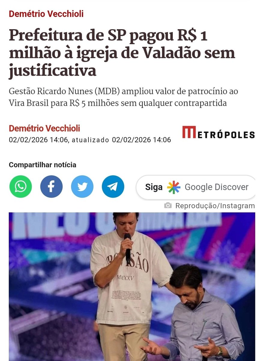 PedroRonchi2's tweet photo. Investir no Carnaval é campanha eleitoral, mas investir em igrejas é fé, né? https://t.co/U1v0RZ2b24