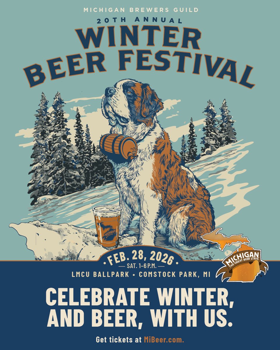 Less than two weeks until Winter Beer Festival ❄️🍺

We’ll be pouring in Comstock Park on Feb. 28. Bundle up and come say hi.

#WinterBeerFestival #MichiganBeer