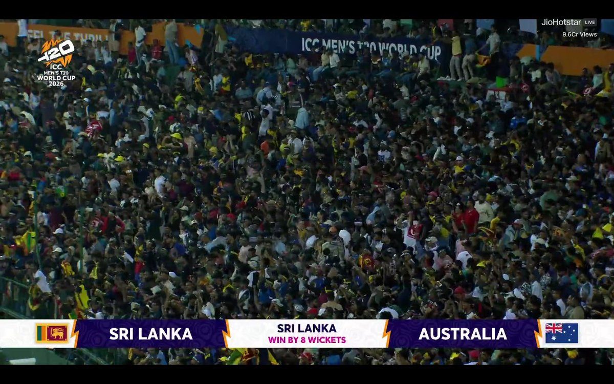 FANS IN TEARS 🥹

This is Sri Lanka, this is T20 World Cup.