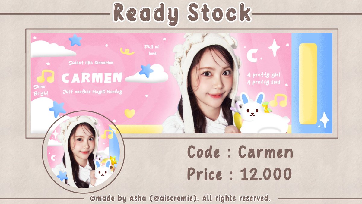aiscremie's tweet image. Help repost would be appreciated💕

Layout ready stock H2H Carmen, Ian, Jiwoo, Stella terbaru. Free retext. Bisa langsung DM aku ya~

#zonauang #zonaba #zonajajan