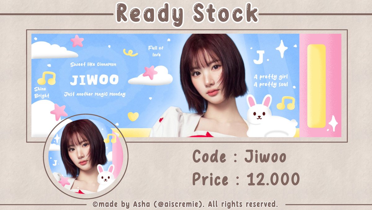 aiscremie's tweet image. Help repost would be appreciated💕

Layout ready stock H2H Carmen, Ian, Jiwoo, Stella terbaru. Free retext. Bisa langsung DM aku ya~

#zonauang #zonaba #zonajajan