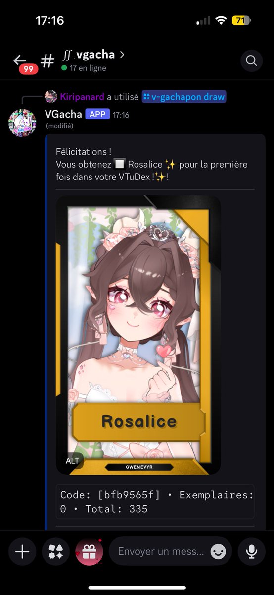 Mais nan !! J’ai eu la reine du royaume chat-leureux ✋😌🤚<a href="/Rosalice_vt/">Rosalice 🩷🌹| VtuberFR</a>