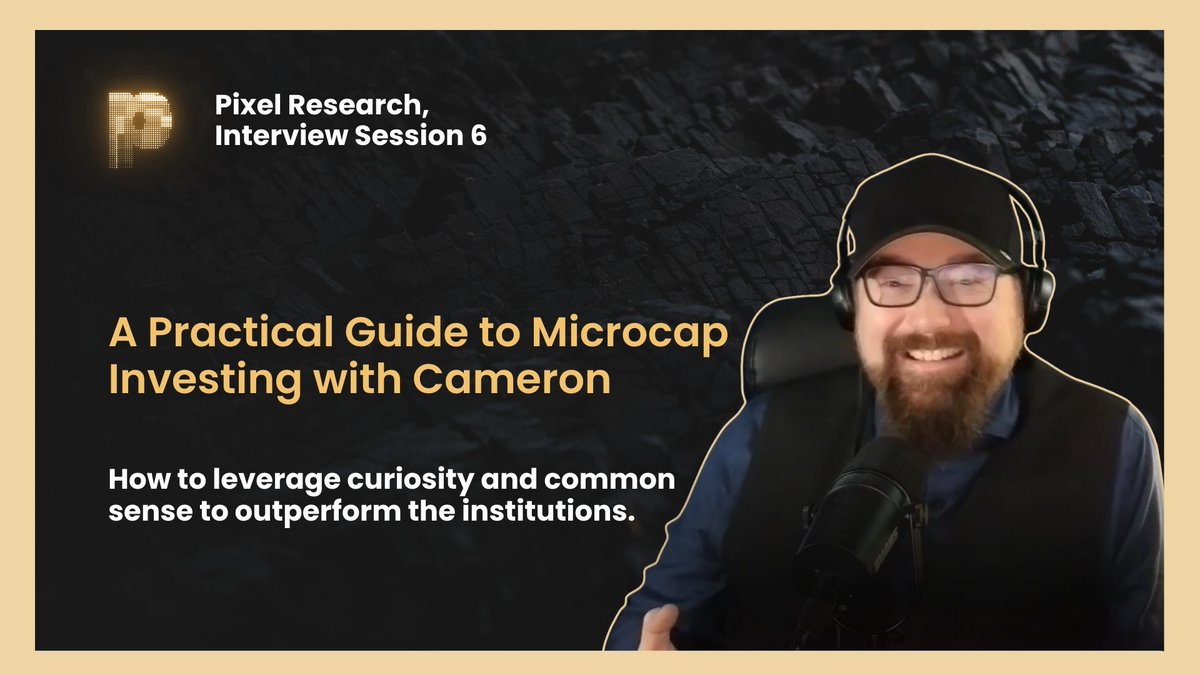 Pixelresearch_'s tweet image. A Practical Guide to Microcap Investing

It was great talking to @onecentinvest and get a better idea on how to leverage curiosity to outperform the institutions

pixelresearch.substack.com/p/a-practical-…