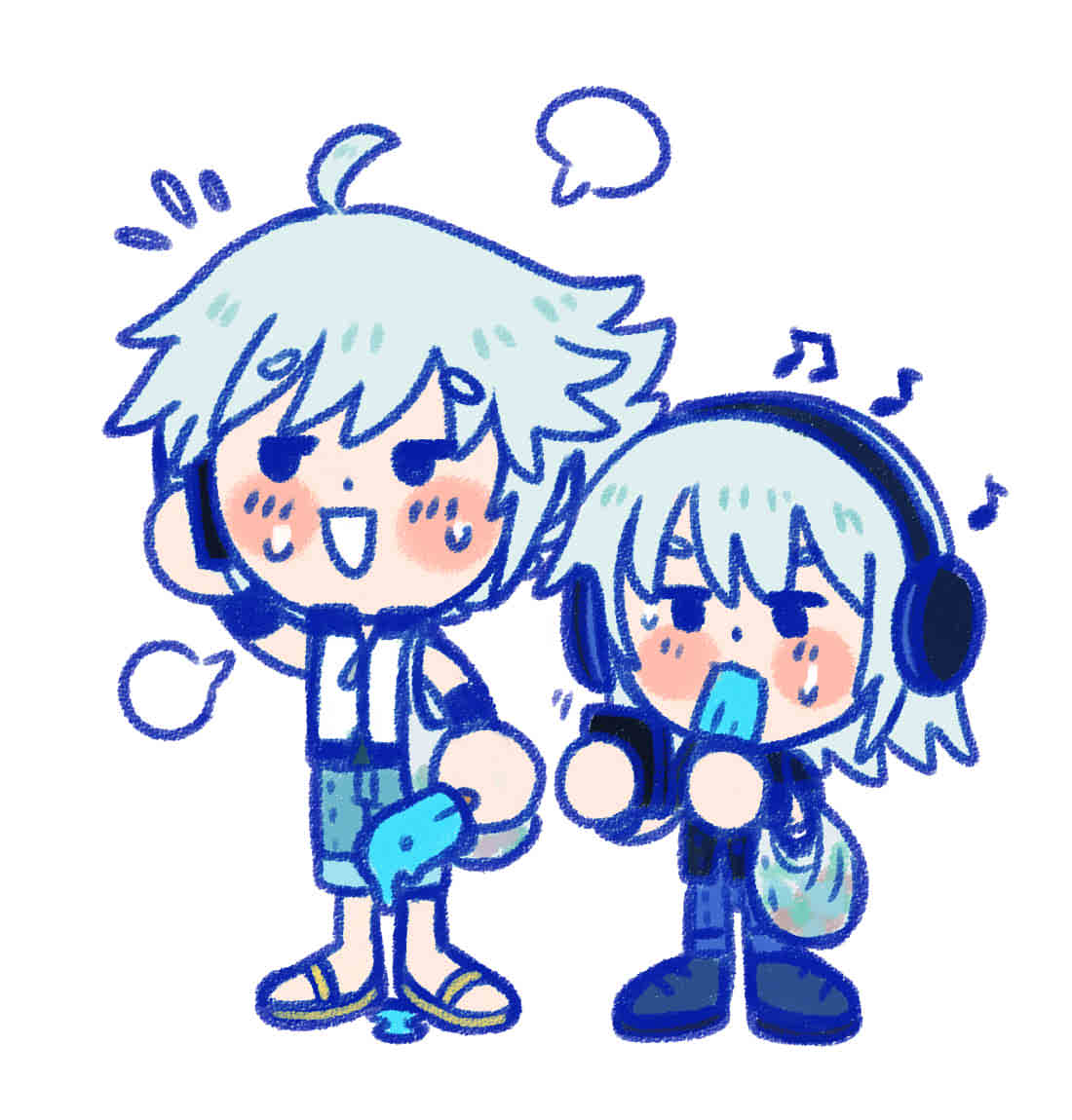 the idea uh riku and repliku is sibling 
buying grocery