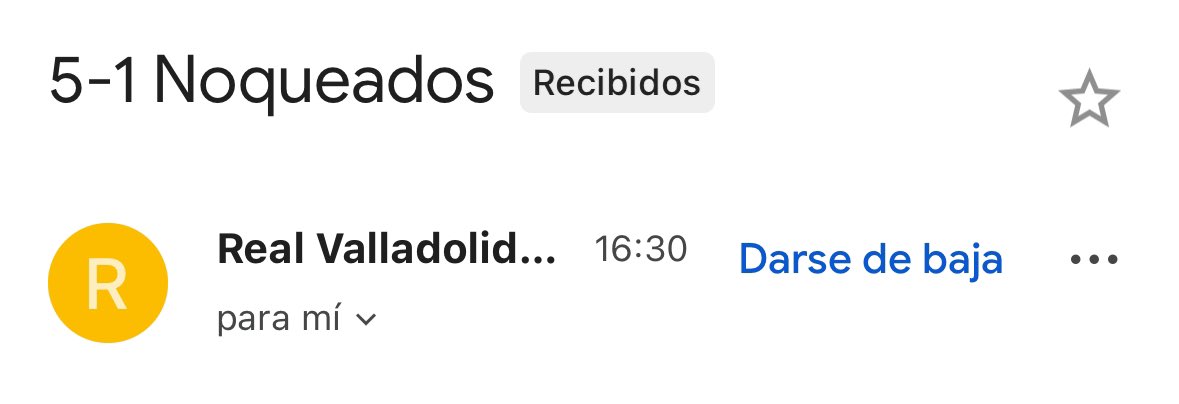 Un lunes no es lunes sin el correo del Real Valladolid en el que te recalcan el ridículo del fin de semana