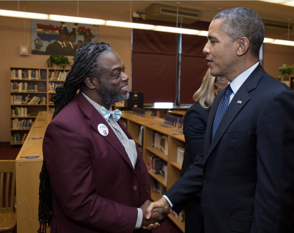 rashidfdavis's tweet image. #PresidentsDay #HappyValentinesDay #ptech #weareptech #ValentinesDay2026 @rashidfdavis 
Happy President’s Day to the 44th President of the United States, Barack Obama! visited Pathways in Technology Early College High School on October 25, 2013

PTECH is #1

Stanley S. Litow