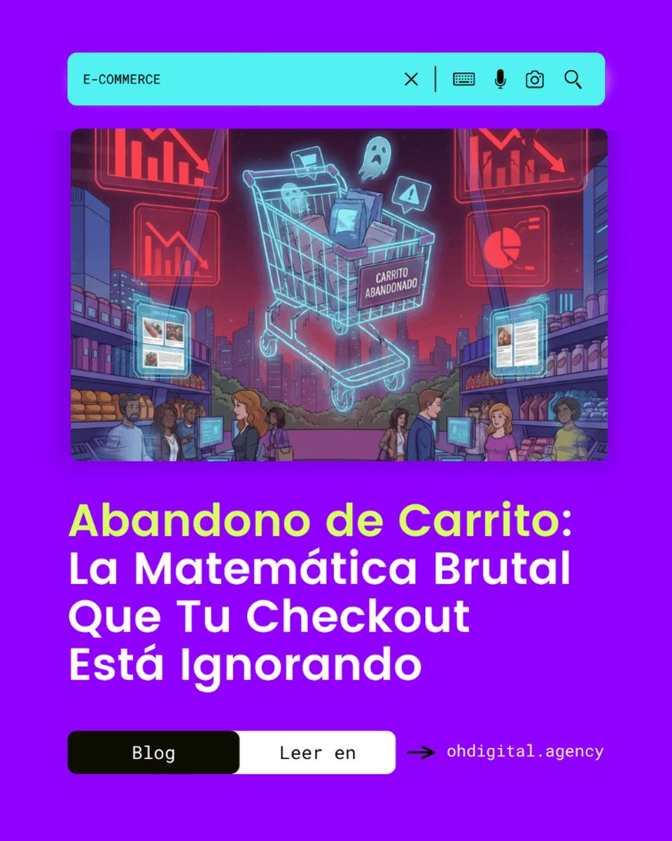 Si 100 personas llegan a tu checkout y 60 se van, no tienes un problema de marketing. Tienes una fuga de capital en tu infraestructura.

Analicé la anatomía de un checkout de alto rendimiento y cómo activar estas fuerzas a tu favor. 👇 𝗟𝗲𝗲 𝗲𝗹 𝗮𝗿𝘁í𝗰𝘂𝗹𝗼