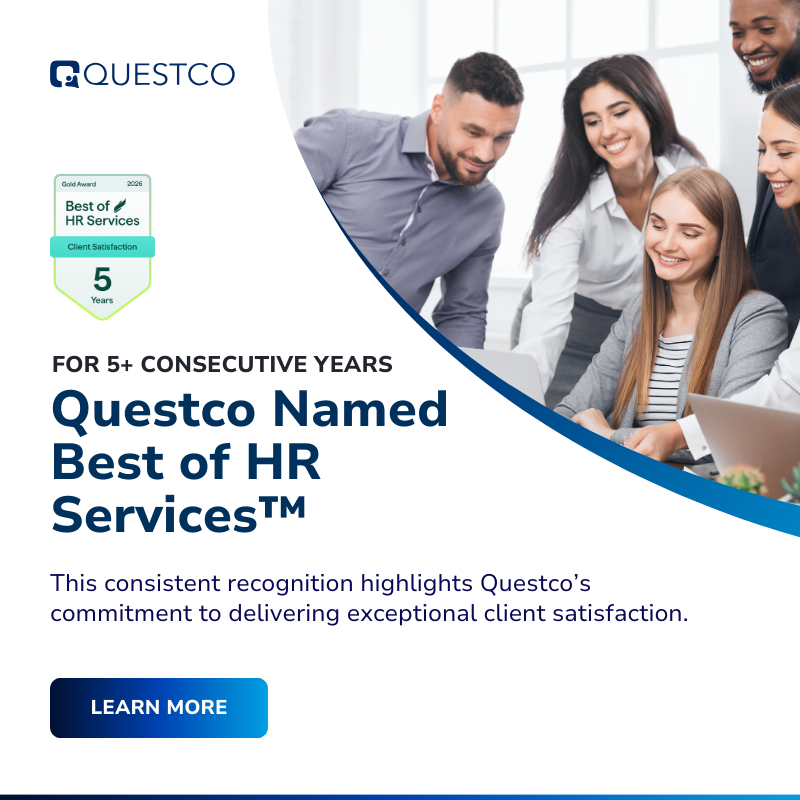 Questco's tweet photo. We're honored to share that Questco has earned ClearlyRated's 2026 Best of HR Services award for the seventh consecutive year. To the clients who shared their feedback and to our team who makes this possible—thank you. 💙 https://t.co/PlRGvKrOLT https://t.co/1LcdN4lF1I