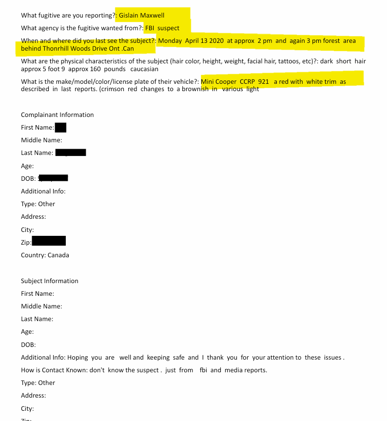 justspaceonline's tweet photo. @AreOhEssEyeEe "report forwarded by examiner FBI National Threat Operations Center states:

IN APRIL 2020 GHISLAINE MAXWELL WAS SEEN PLAYING WITH 2 CHILDREN IN RICHMOND HILL ONTARIO CANADA IN THE WOODS BEHIND THORNHILL WOOD DR"

🙀 @MelissaLantsman JFC

#hogtown #epstein
https://t.co/GNGasOOpQH https://t.co/2mSpIShkyr